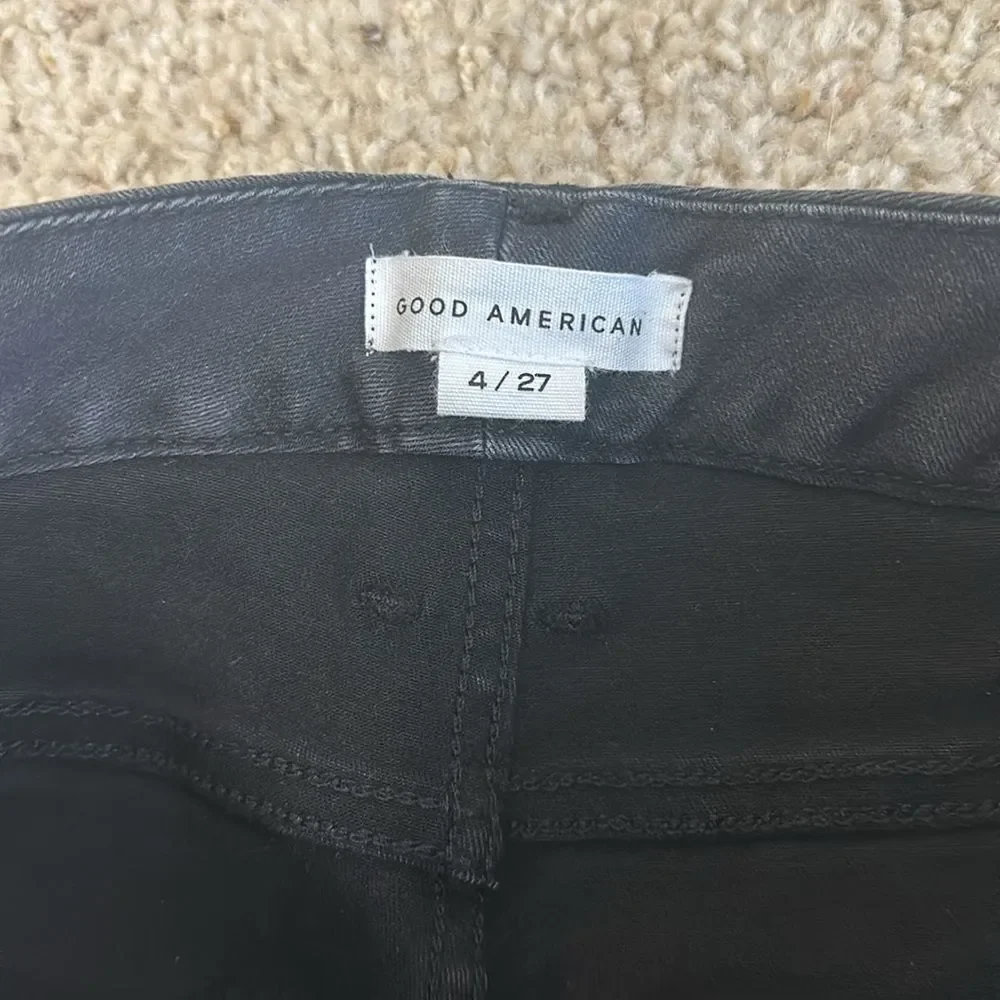 NWT Good American Good Waist Distressed Jeans